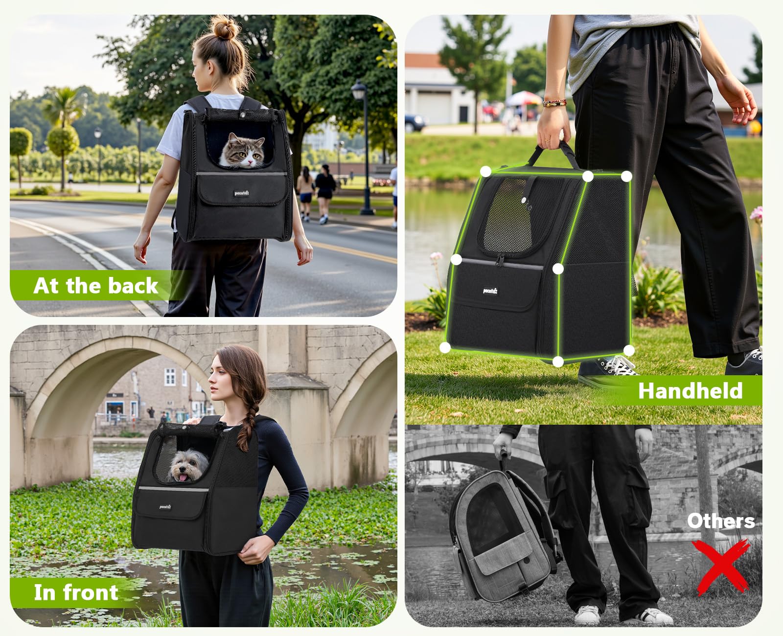 Pecute Cat Backpack Carrier | Ventilated Pet Backpack for Cats & Small Dogs - feature view 19