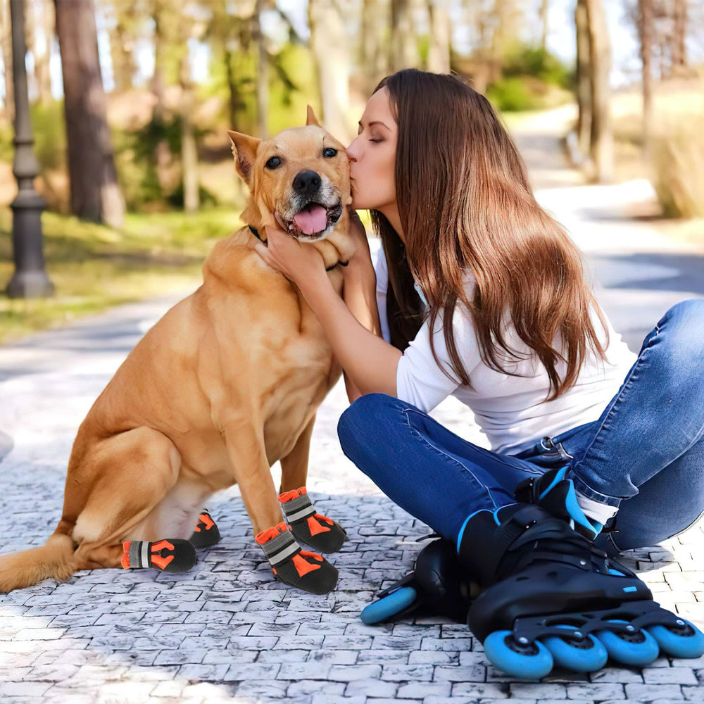 Waterproof Dog Boots 4-Pack | Reflective Paw Protectors, Non-Slip Sole - view 61