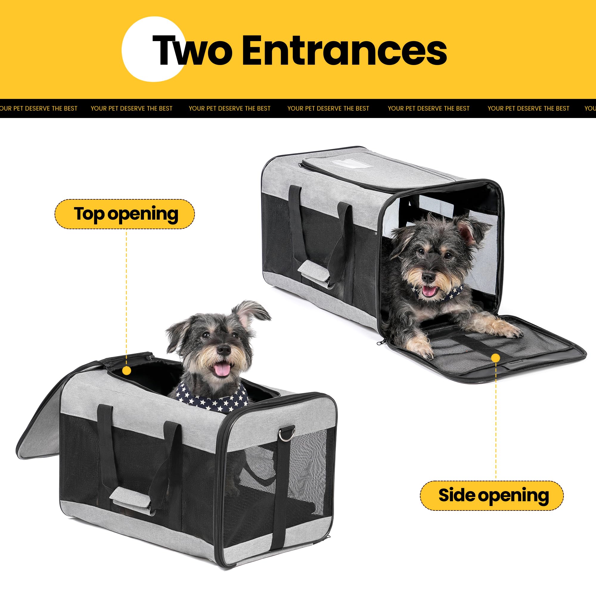 Conlun Airline-Approved Cat Carrier | Soft-Sided with Safety Leash, 15 lb - feature view 33