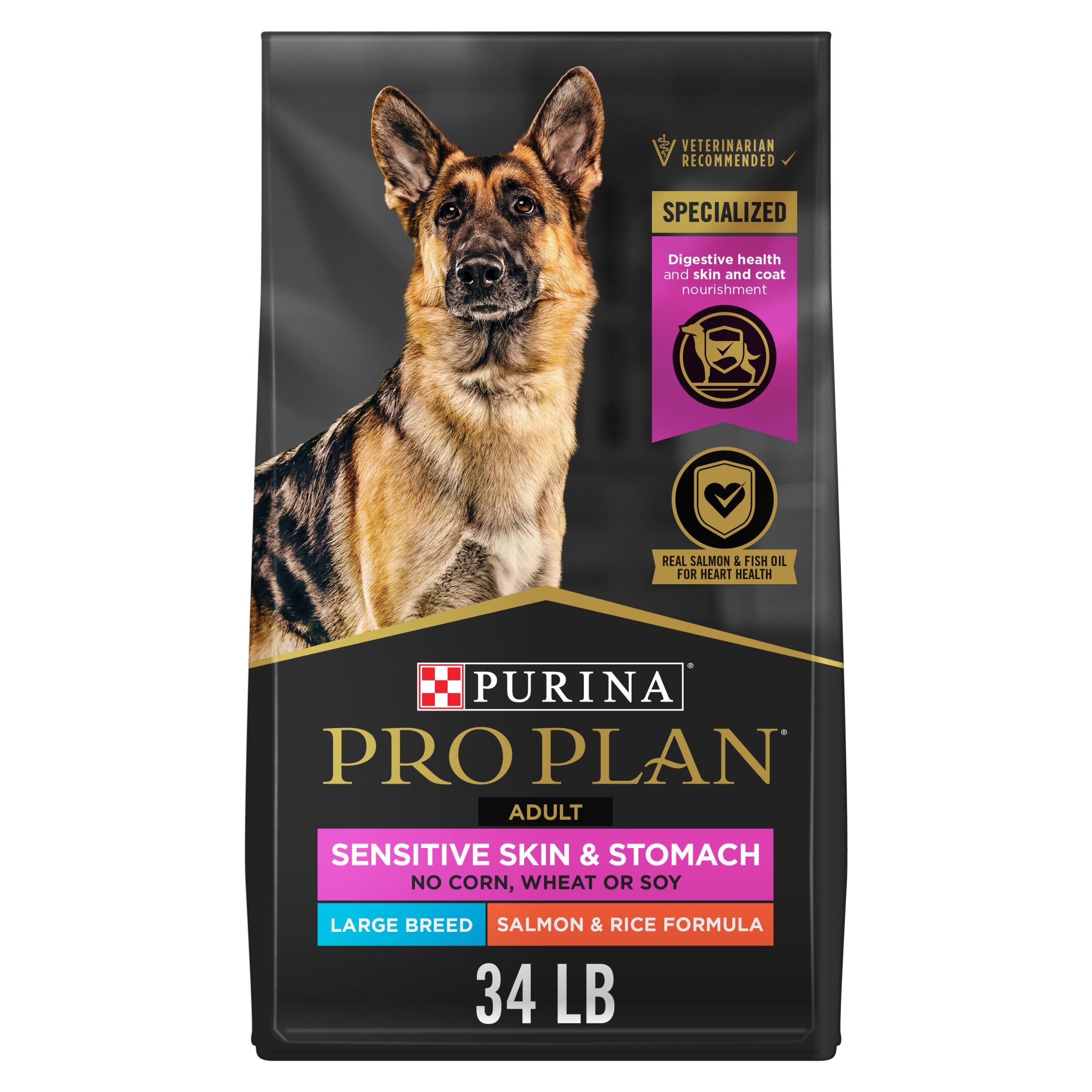 Purina Pro Plan Large Breed Sensitive Skin & Stomach Salmon & Rice 15.4 kg - 1.54 kg (Pack of 1)