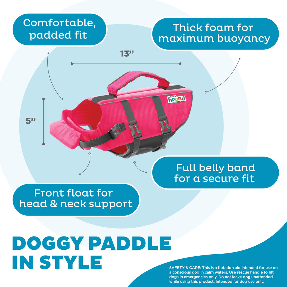 Outward Hound Granby Splash Orange Dog Life Jacket (Large) | Ripstop Vest - view 80