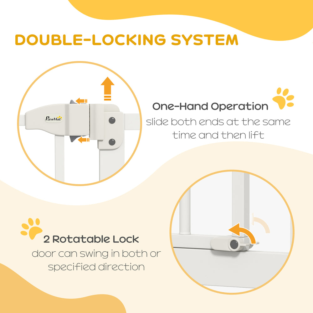 Extra Tall Dog Gate with Door, Pressure Fit, Auto Close, Double Locking - view 3