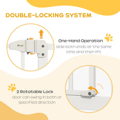 Extra Tall Dog Gate with Door, Pressure Fit, Auto Close, Double Locking - view 3