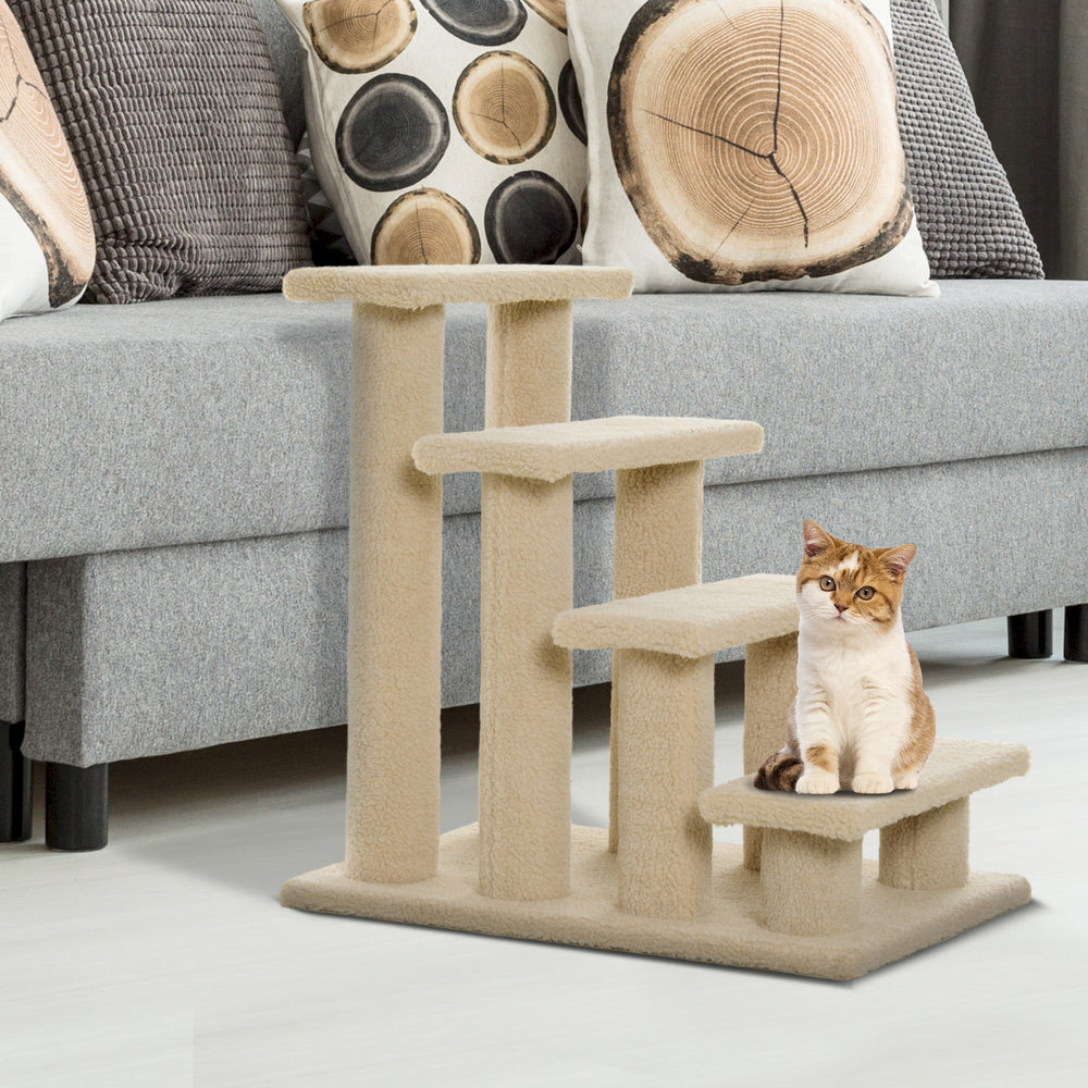 23.5" 4 Tier Pet Stairs Dog Cat Step Scratch Post Furniture - view 7