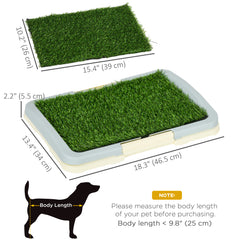Puppy Training Pad, Indoor Portable Puppy Pad, with Artificial Grass, Grid - view 2