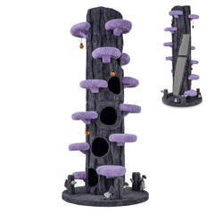 90.5 Inch Tall Multifunctional Cat Tree with Private Condos for Indoor Cats - view 3