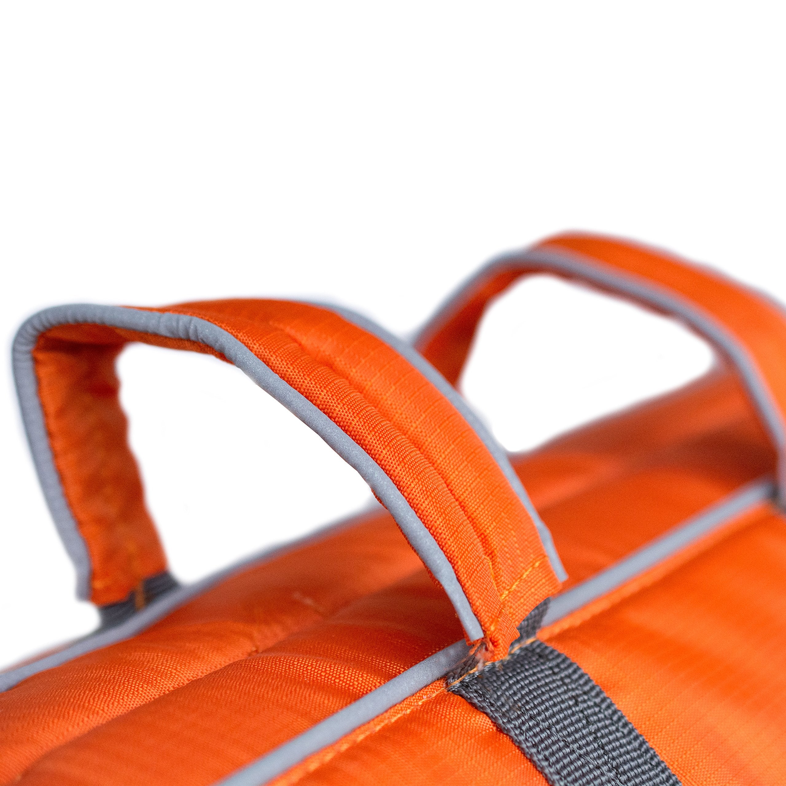 Outward Hound Granby Splash Orange Dog Life Jacket (Large) | Ripstop Vest - feature view 48