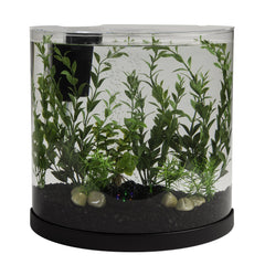 Tetra Bubbling LED 3-Gallon Half-Moon Aquarium Kit | Color-Changing - detail view