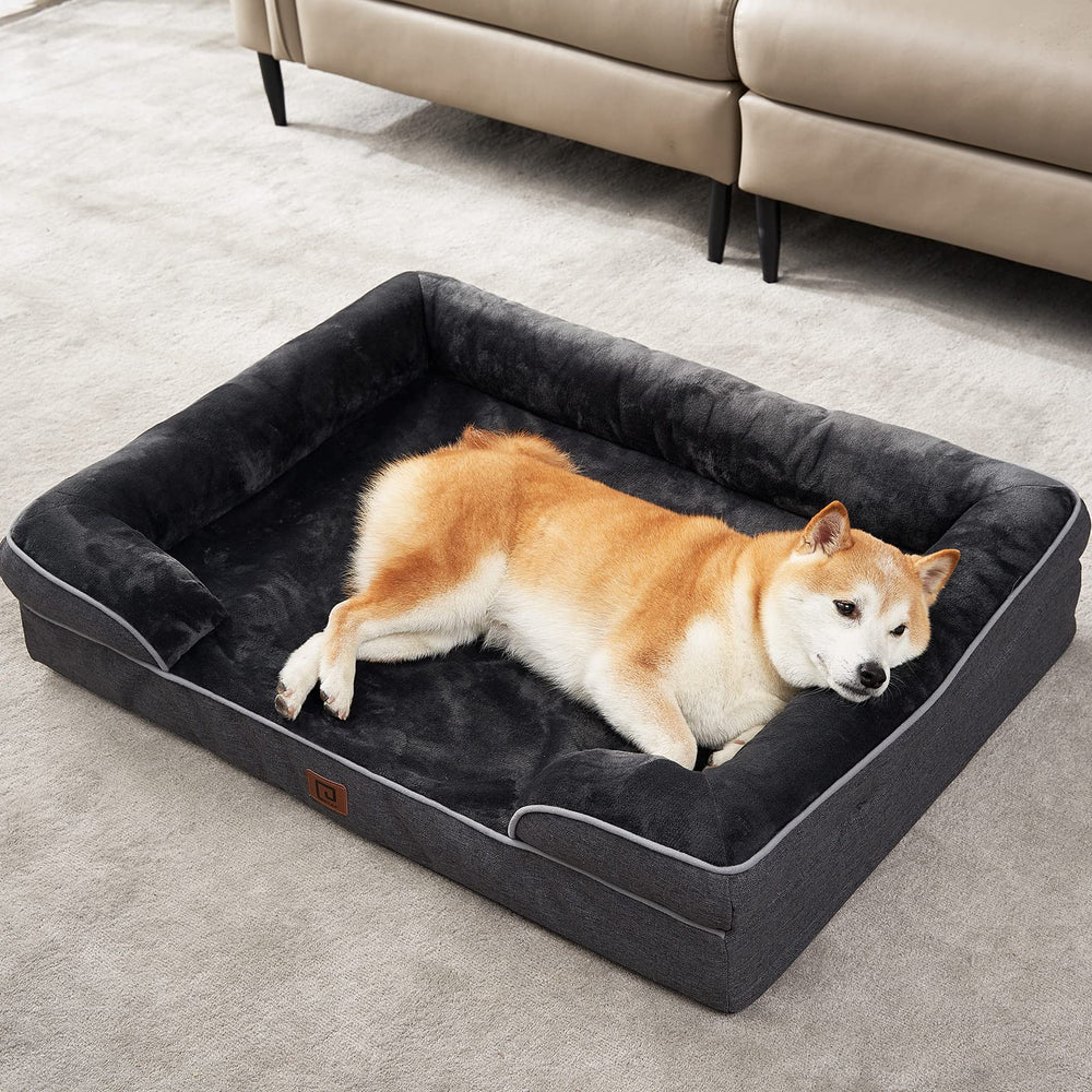 EHEYCIGA Memory Foam XL Orthopedic Dog Bed | Bolster Sides, Waterproof - view 62