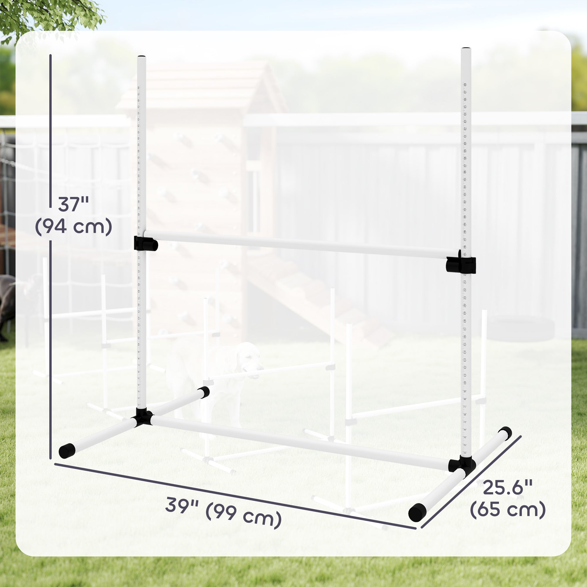 Set of 4 Dog Agility Training Equipment Adjustable Jump Bar Pet Exercise Kit - view 2