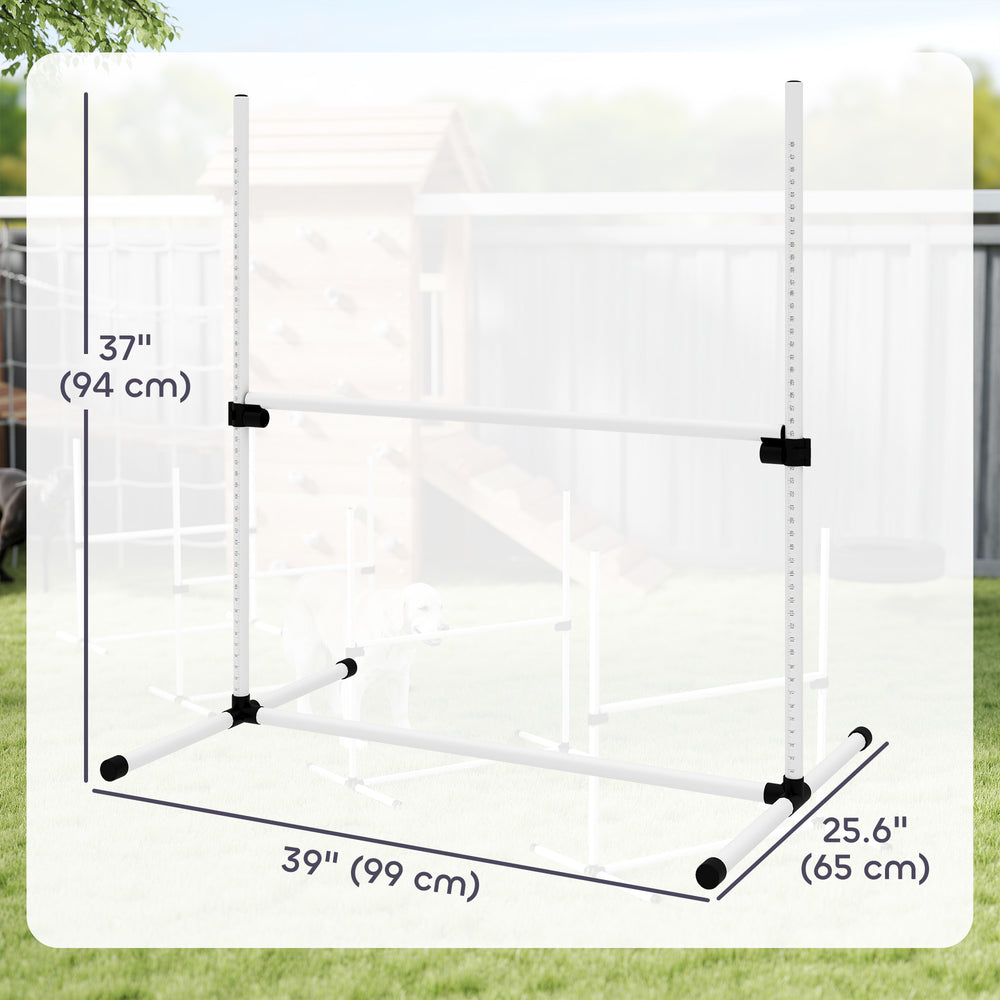 Set of 4 Dog Agility Training Equipment Adjustable Jump Bar Pet Exercise Kit - view 2