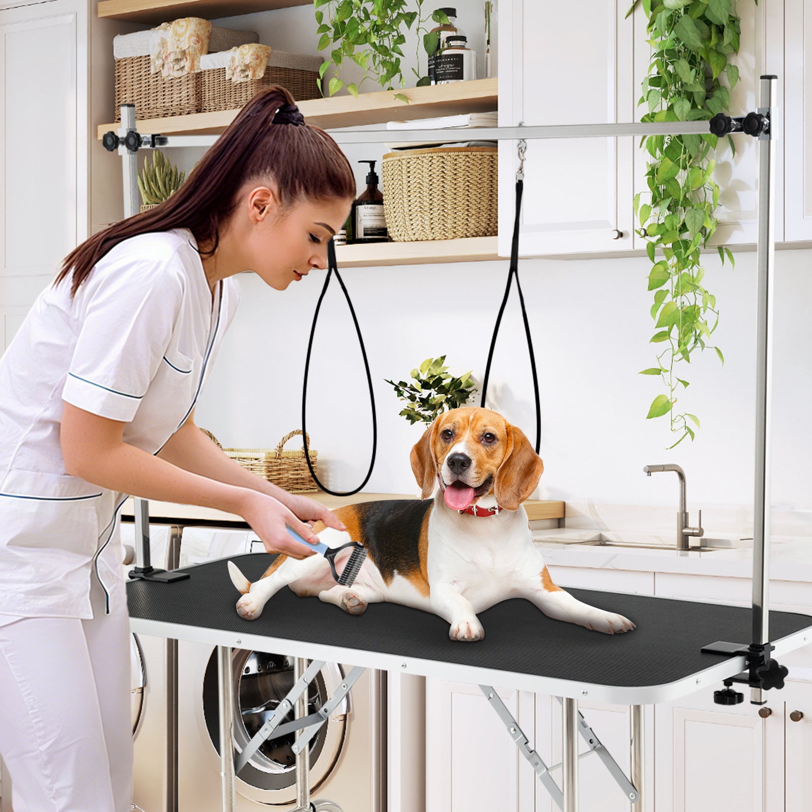 Foldable Dog Grooming Table with Height Adjustable Arms - view 6