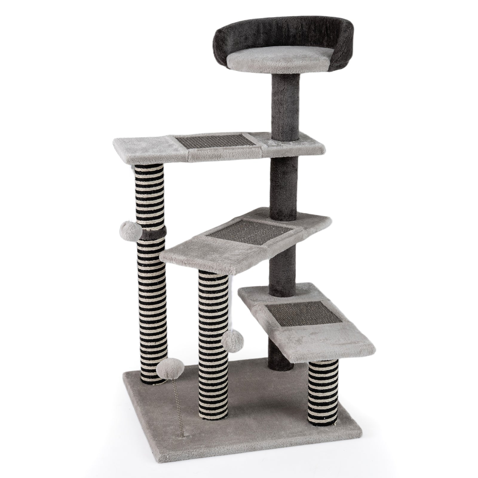 93 CM Tall Cat Tree Kitten Tower with Sisal and Jute Scratching Posts