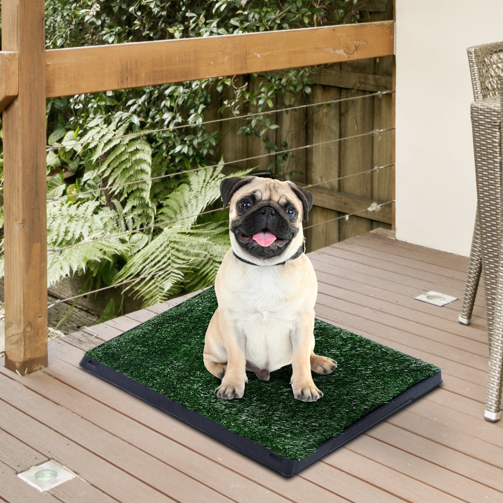 Dog Grass Pad with Tray, Artificial Grass for Dogs, Doggy Bathroom Toilet Potty - view 7