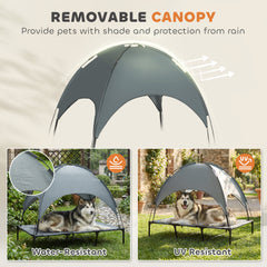 Elevated Dog Bed with Canopy, Portable Raised Dog Cot for XL Sized Dogs, Indoor - view 4