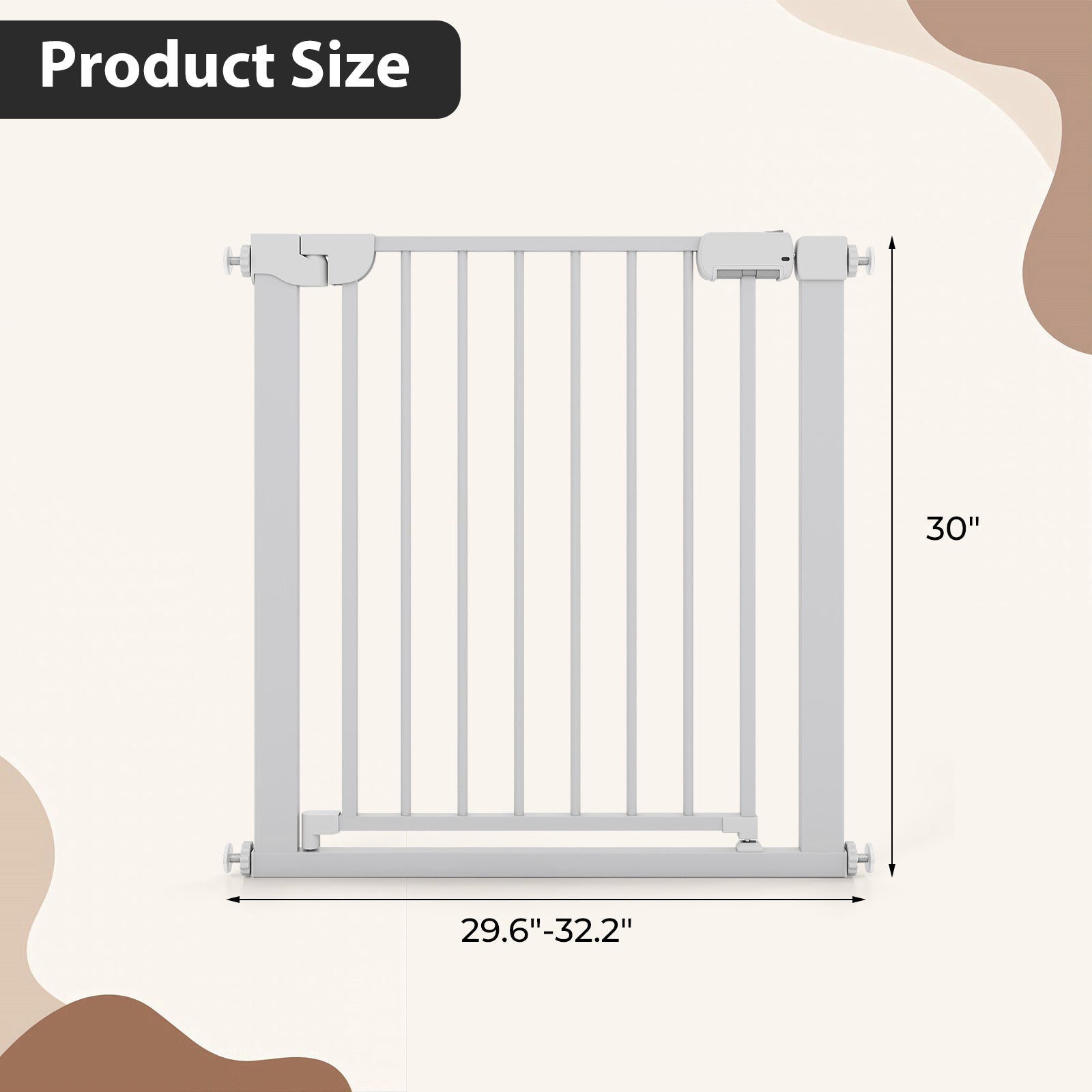 Baby Gate for Stairs Pressure Mounted Auto-Close Door Gate - view 5