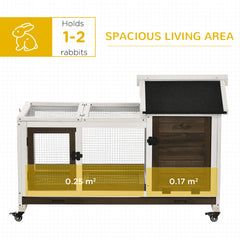Rabbit Cage with Wheels, Ramp, Run, Tray for Indoor Outdoor, Suitable - view 3