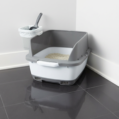 Cateco green odour-eliminating cat litter box starter kit with airflow technology, sold by petcarestore.ca Canada