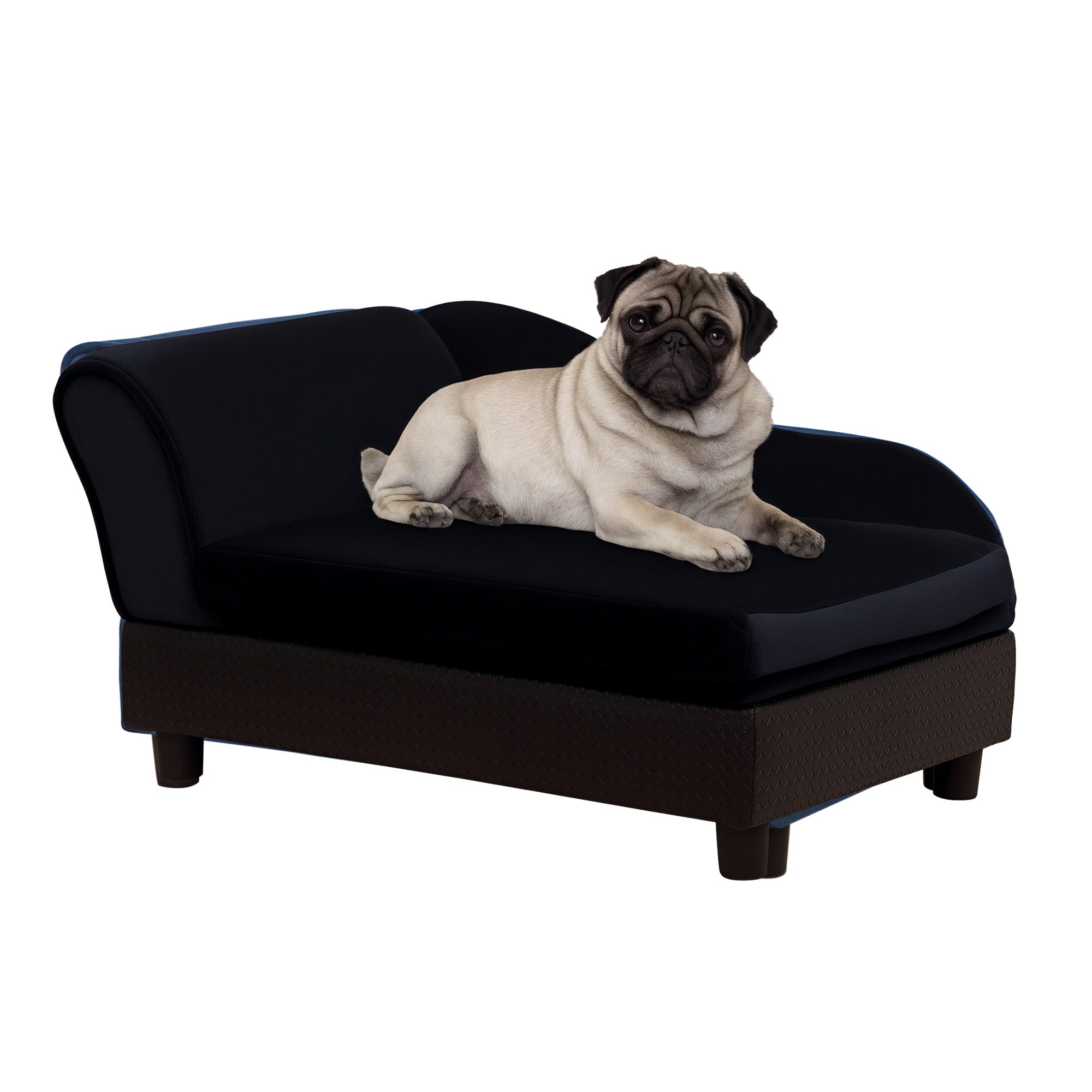 Pet Sofa Dog Couch Chaise Lounge Pet Bed with Storage Function Small Sized Dog