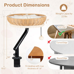 Cat Desk Bed with Removable Padded Cushion for Indoor Cats Cat House - view 4