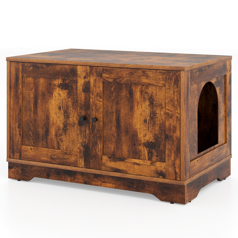 Cat Litter Box Enclosure Furniture Indoor Wooden Cat House End Side Table - view 2