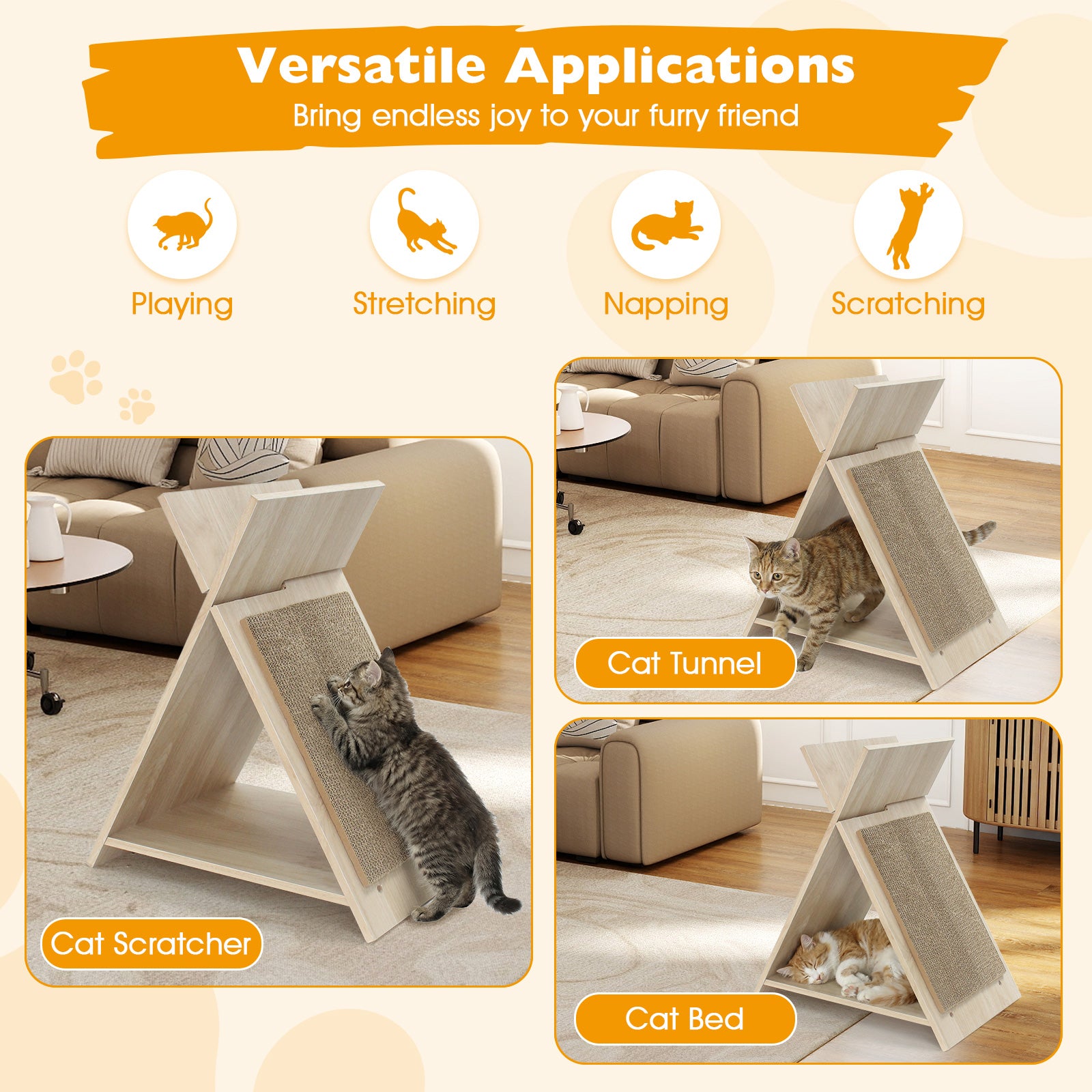 Cat Scratcher for Claw Sharpening and Furniture Protection Cat Tree - view 7
