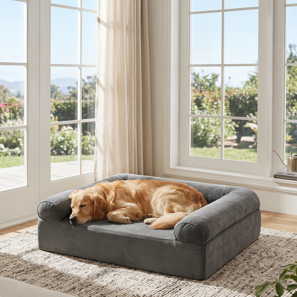 Cooling Gel Memory Foam Dog Bed for Medium Dogs with Washable Cover - view 5