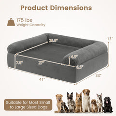 Cooling Gel Memory Foam Dog Bed for Medium Dogs with Washable Cover - view 4