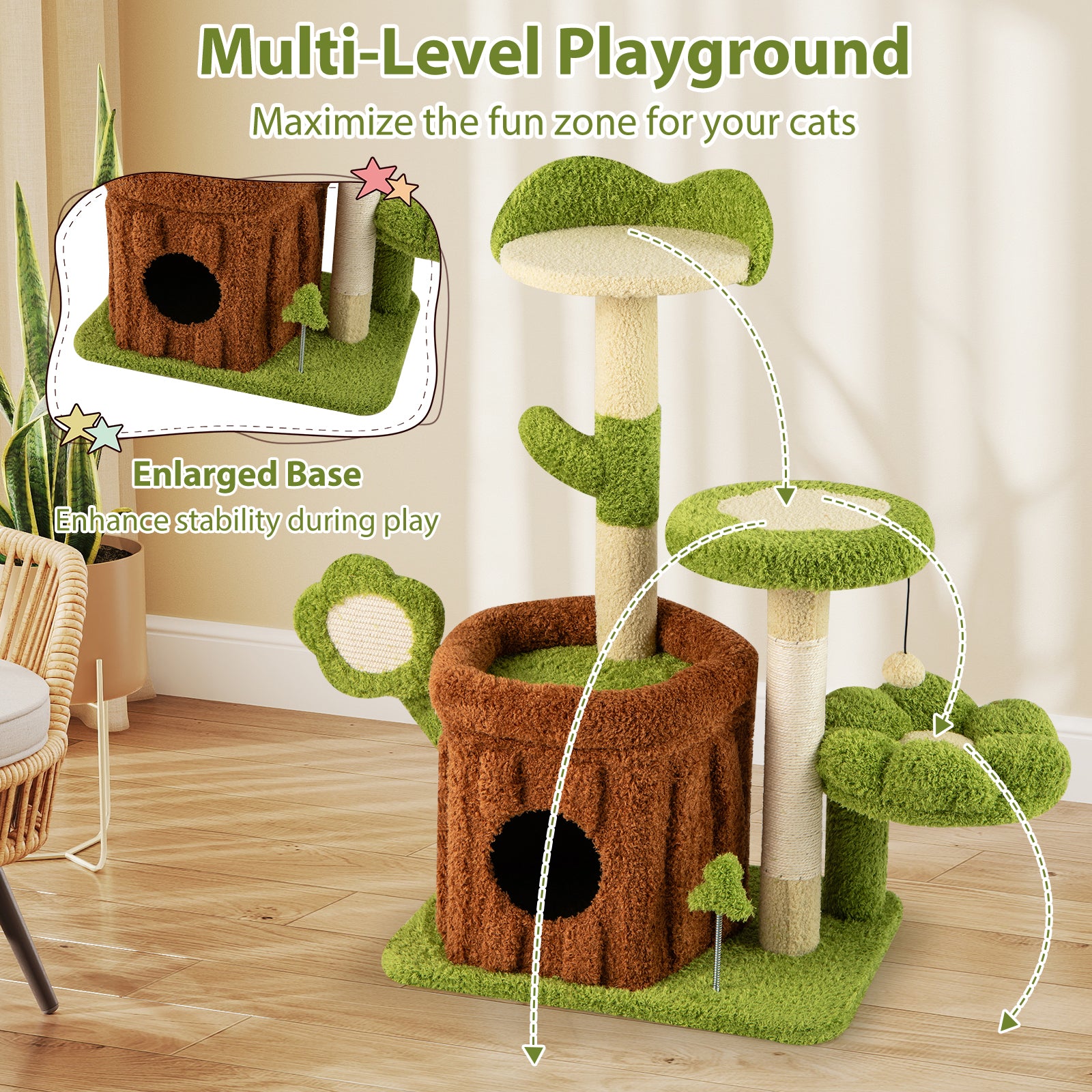 Cute Cat Tree Indoor Pet Jungle Activity Center - view 8