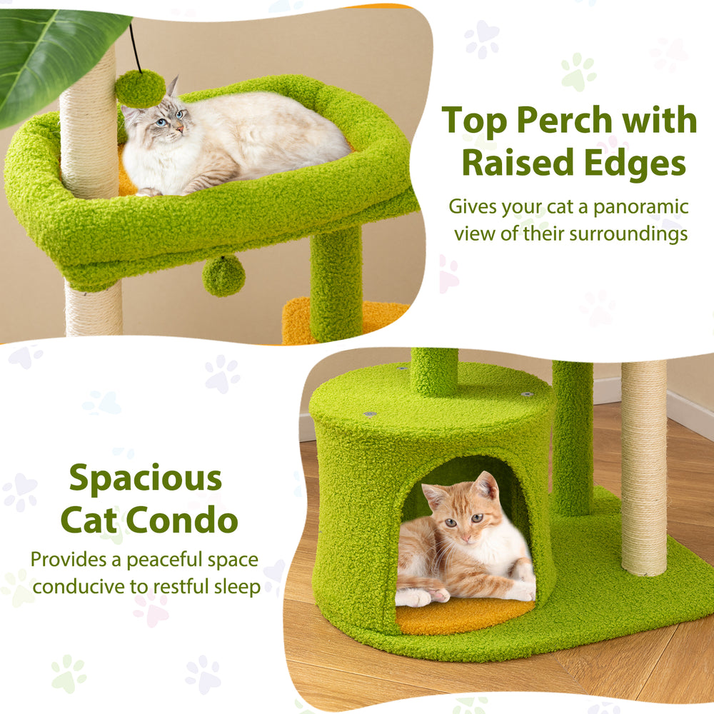 Cute Cat Tree for Adult Cats Multi-level Kitty Tower - view 5