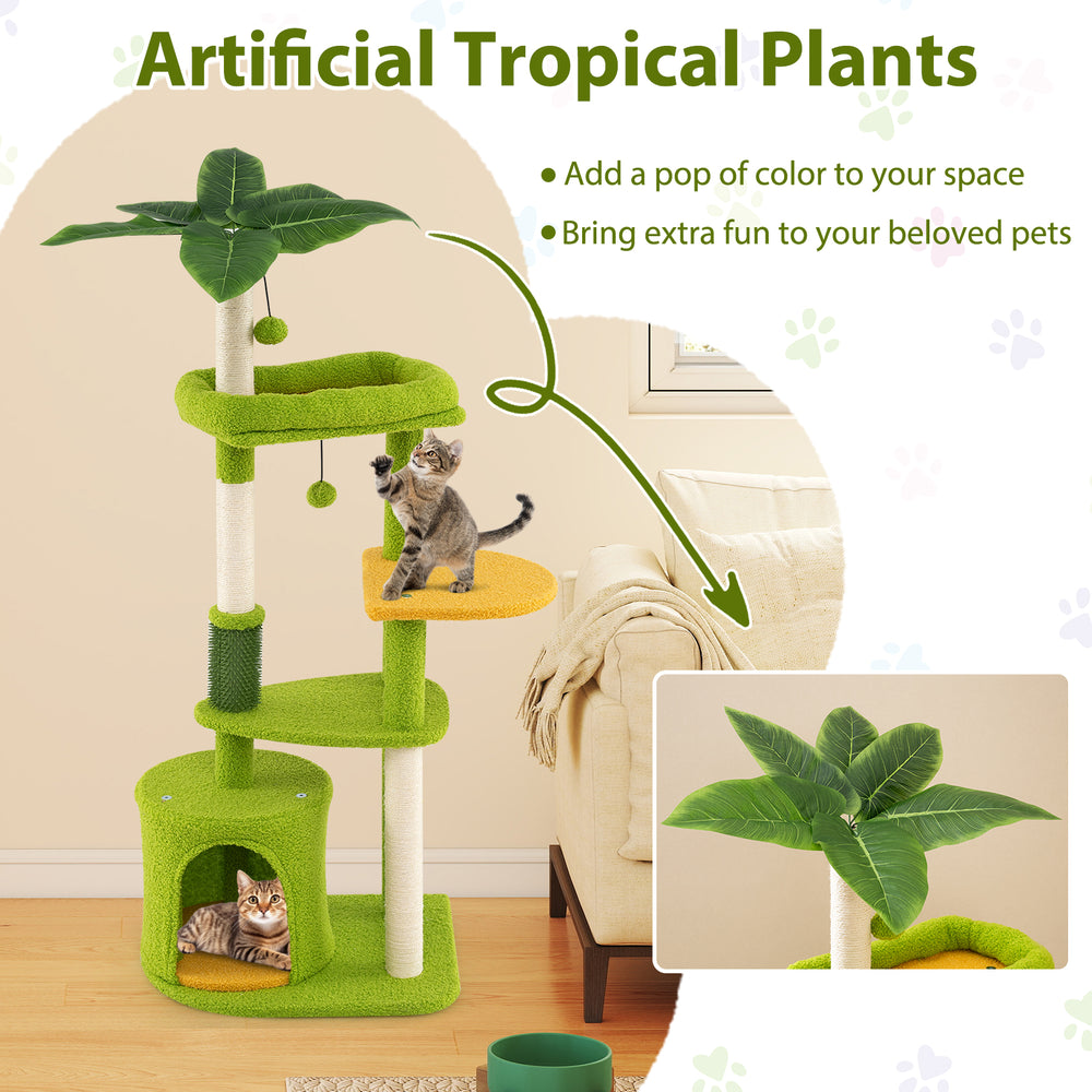 Cute Cat Tree for Adult Cats Multi-level Kitty Tower - view 8