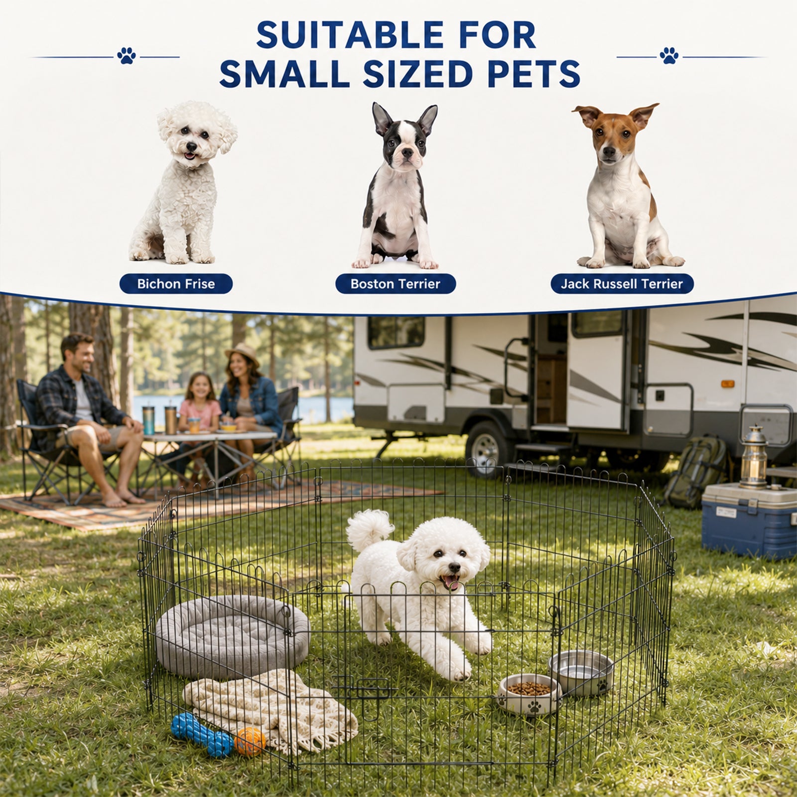 30inch 8-Panel Octagon Pet Exercise Playpen Crate Foldable Dog Cage Pen Puppy - view 5