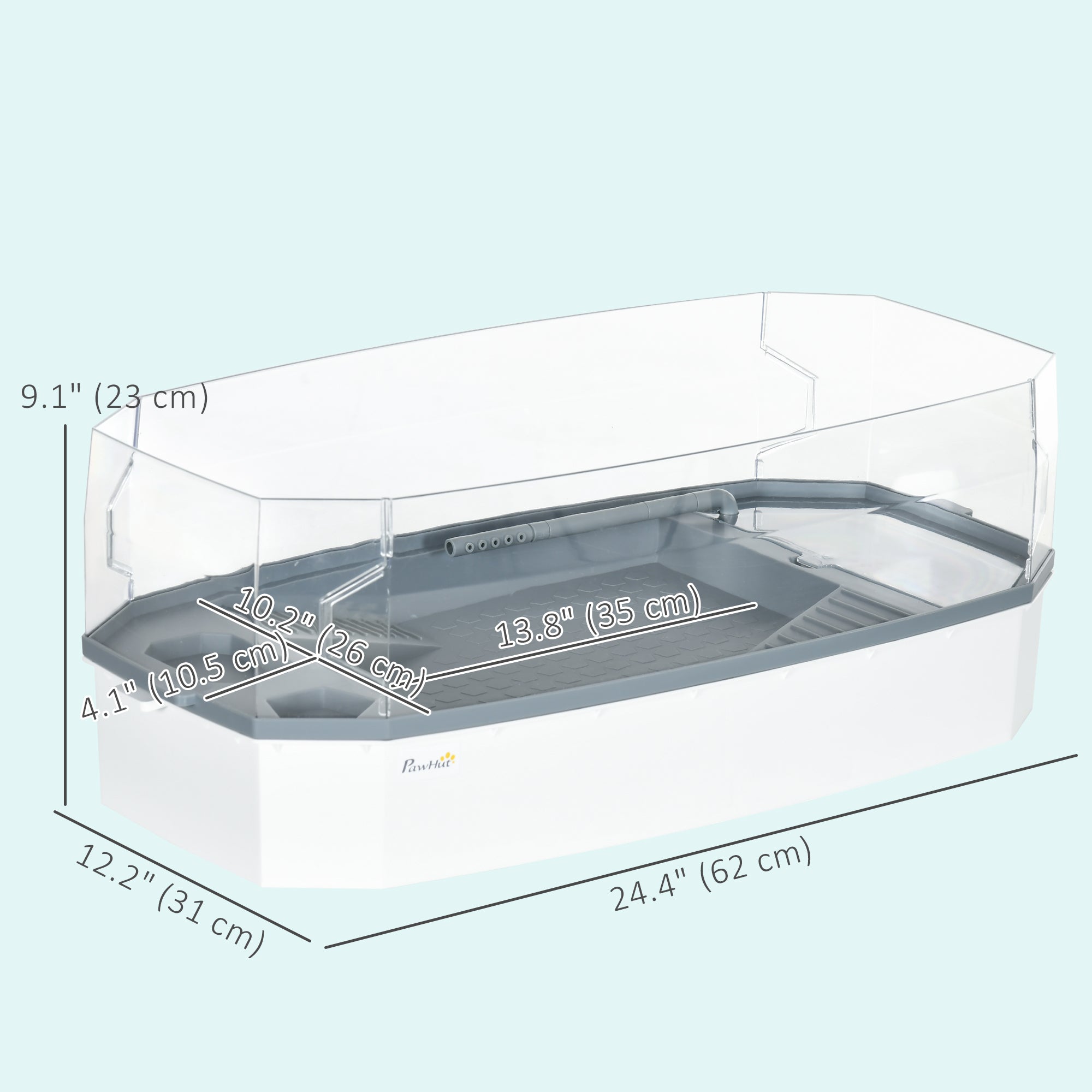 Turtle Tank Kit, Turtle Aquarium with Basking Platform, Water Pump, Filter - view 2