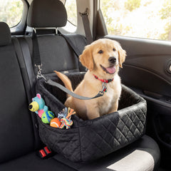 Dog Car Seat for Small and Medium Pets Soft Travel Dog Booster Seat with Safety - view 2