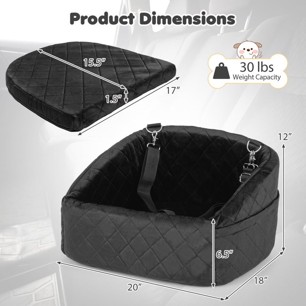 Dog Car Seat for Small and Medium Pets Soft Travel Dog Booster Seat with Safety - view 4