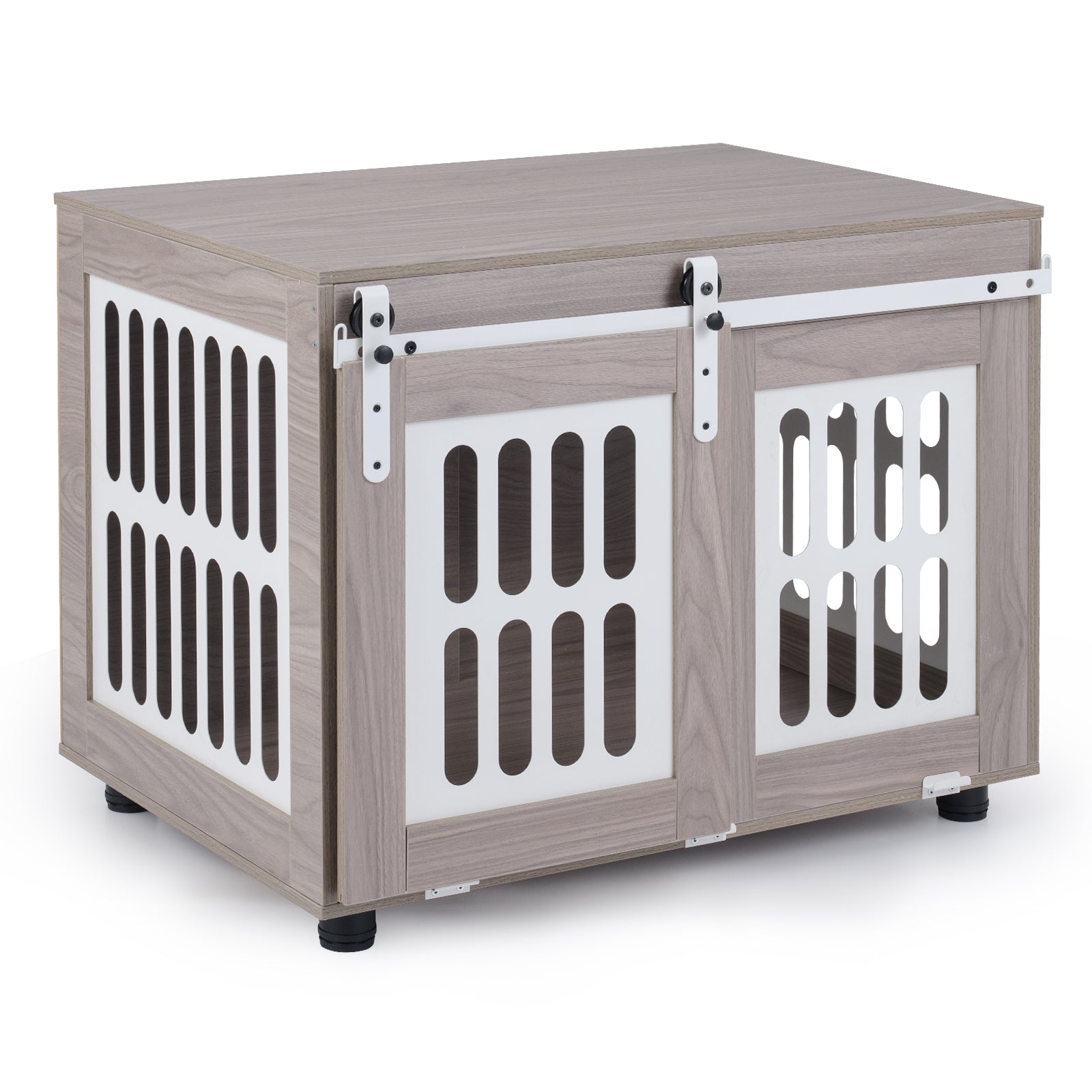 Dog Crate Furniture with Sliding Barn Door for Small Medium Dogs Dog Kennel