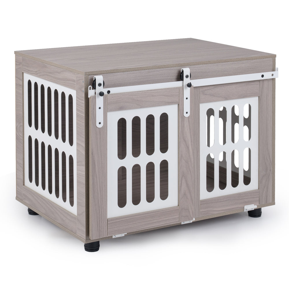 Dog Crate Furniture with Sliding Barn Door for Small Medium Dogs Dog Kennel