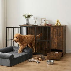 Dog Crate Furniture & Cooling Gel Dog Bed for Small and Medium Dogs Dog Kennel - view 2
