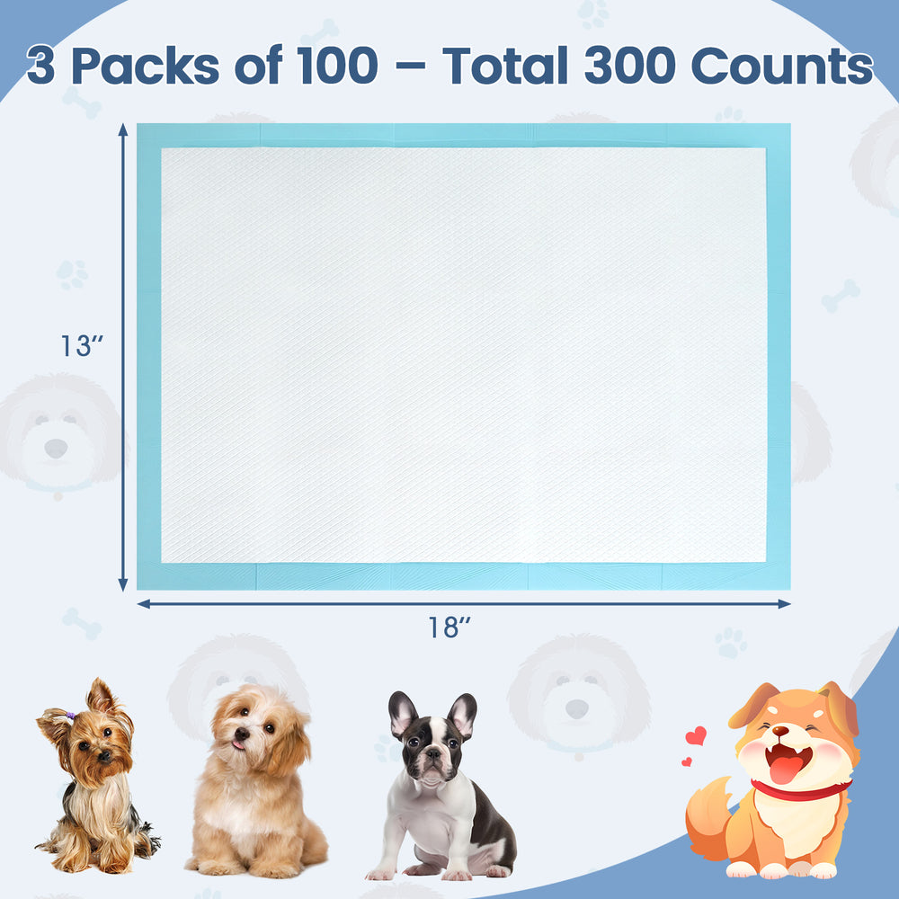 Dog and Puppy Pee Pads 18" x 13" (300 Counts) for Potty Training Dog Agility - view 4