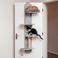 Door Hanging Cat Climber 4-level Height Adjustable with Plush Bed Cat Tree - view 3