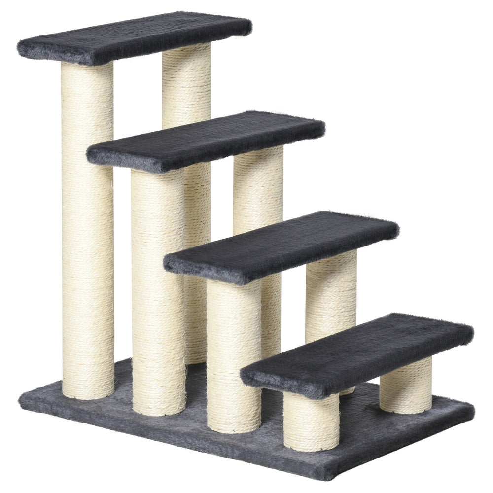 Cat Trees 4 Tier Pet Stairs Dog Cat 4 Steps Kitty Scatching Post Cat Scratch