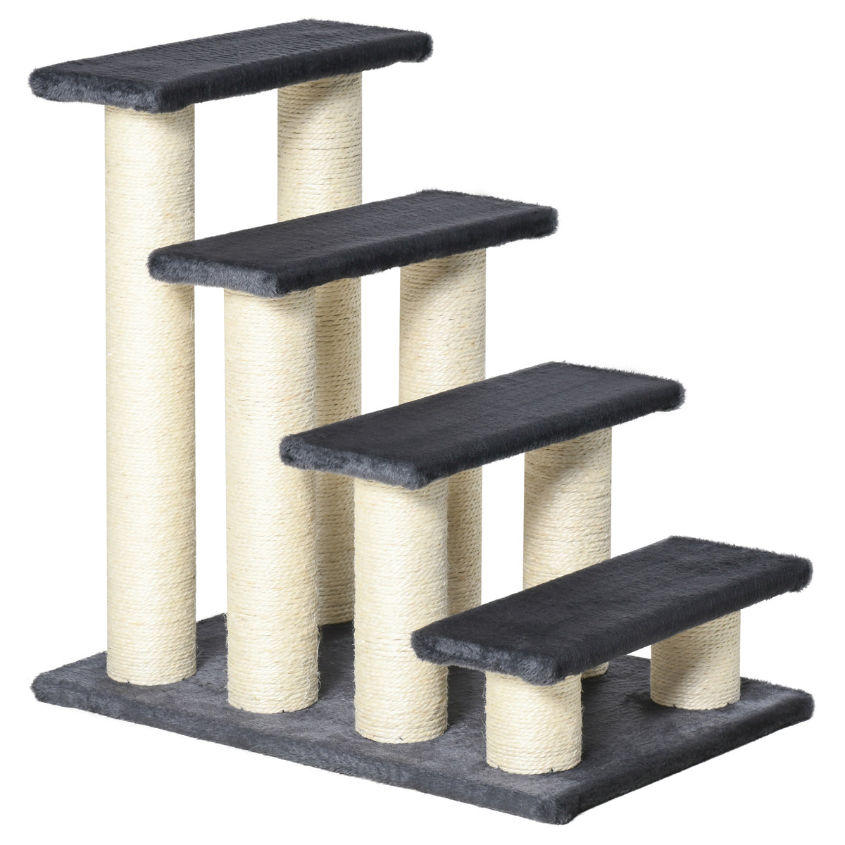 Cat Trees 4 Tier Pet Stairs Dog Cat 4 Steps Kitty Scatching Post Cat Scratch