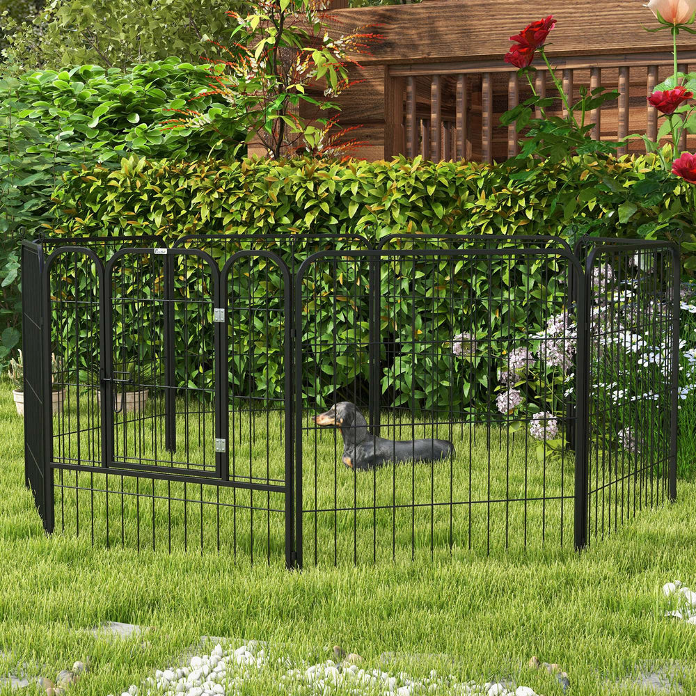 8 Panel Pet Playpen Play Yard Fence Home DIY Heavy-Duty Metal Foldable Indoor - view 7