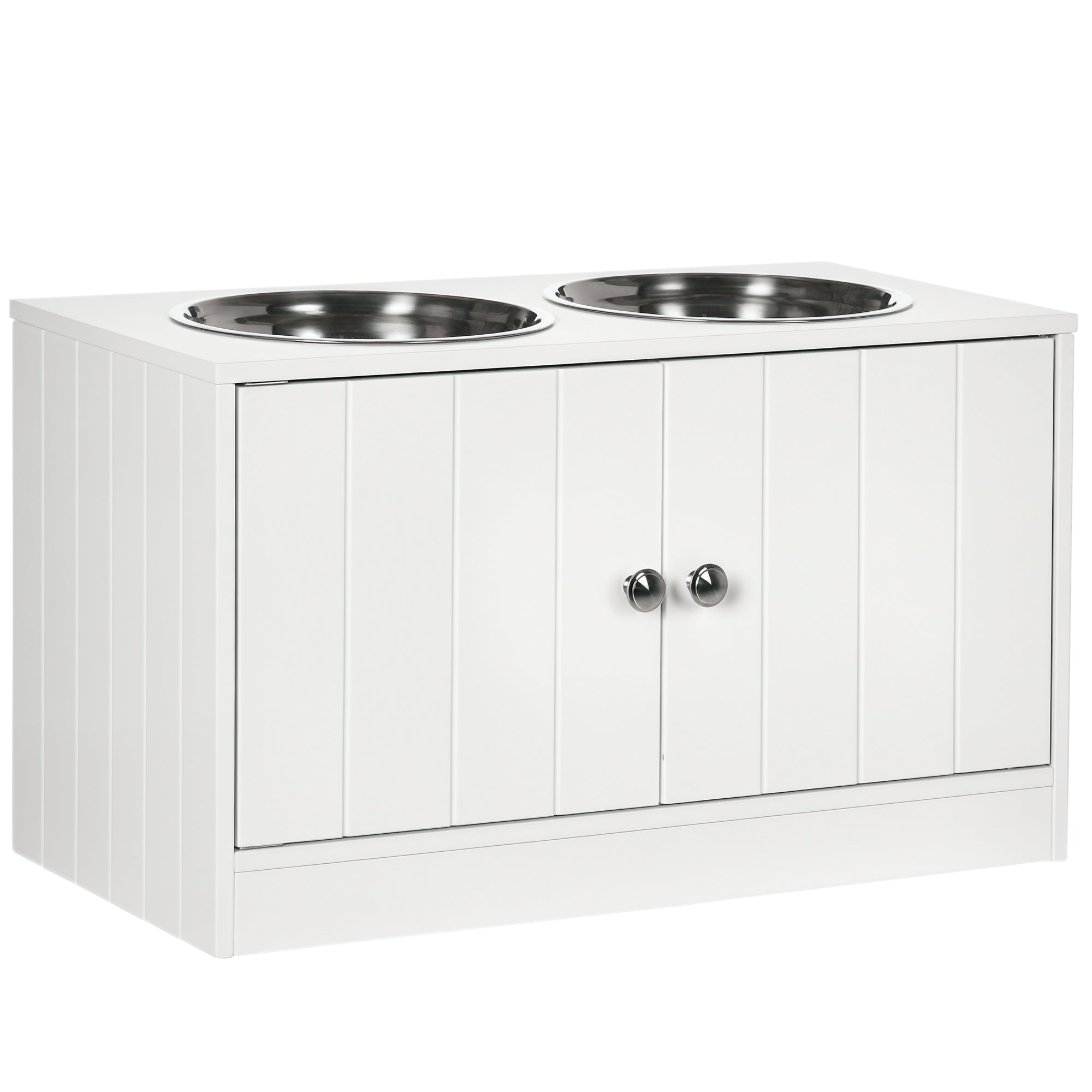 Elevated Dog Bowls for Large Dogs Pet Feeding Station with Stand, Storage, 2