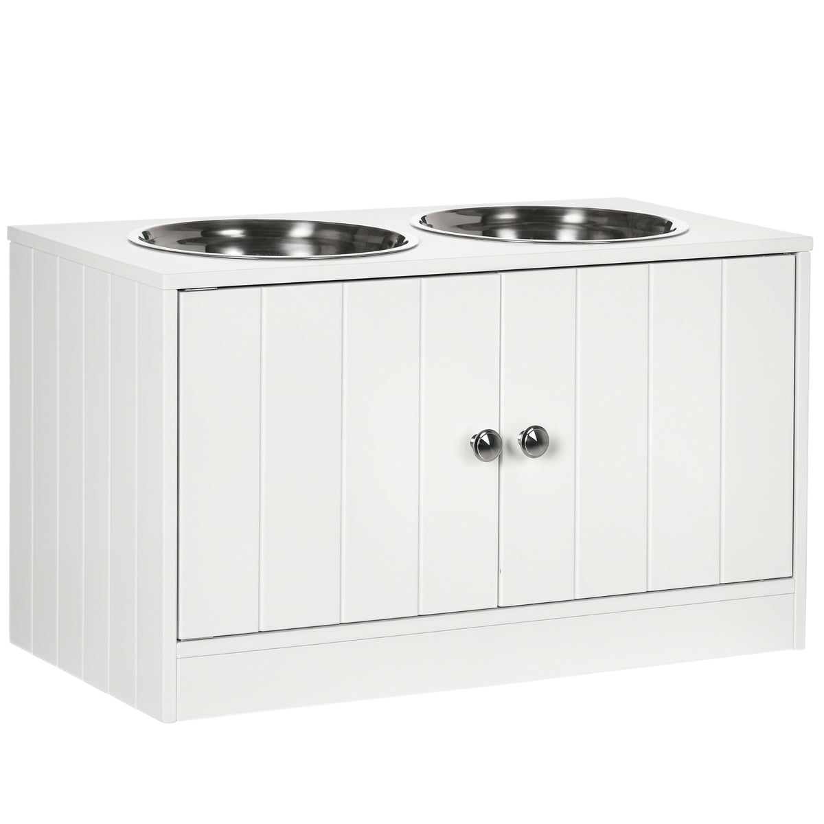 Elevated Dog Bowls for Large Dogs Pet Feeding Station with Stand, Storage, 2