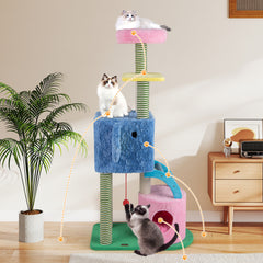 Elephant Themed Cat Tree for Adult Cats Multi-level Kitty Tower with 2 Condos - view 2
