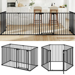 Extra Wide Baby Gate Fits 34.5-154" Openings 6-Panel Adjustable Pet Safety Fence - view 4