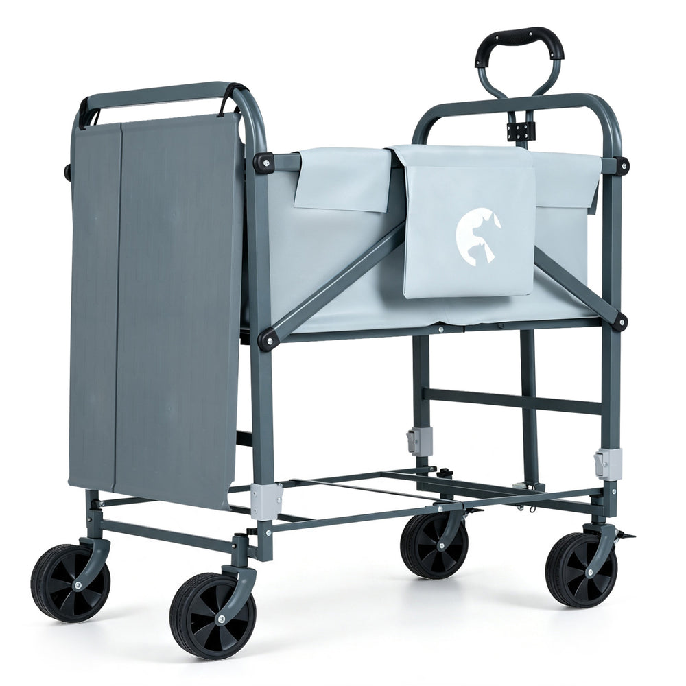 Foldable Dog Bath Cart with Adjustable Height & 4 Wheels for Pets Pet Grooming - view 4