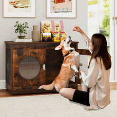 Furniture Style Dog Crate for Small and Medium Dogs with Translucent Window - view 3