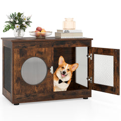 Furniture Style Dog Crate for Small and Medium Dogs with Translucent Window